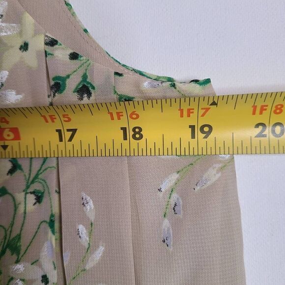 NEW Calvin Klein Womens Sleeveless Floral Print Pleated Blouse Medium - Picture 9 of 10